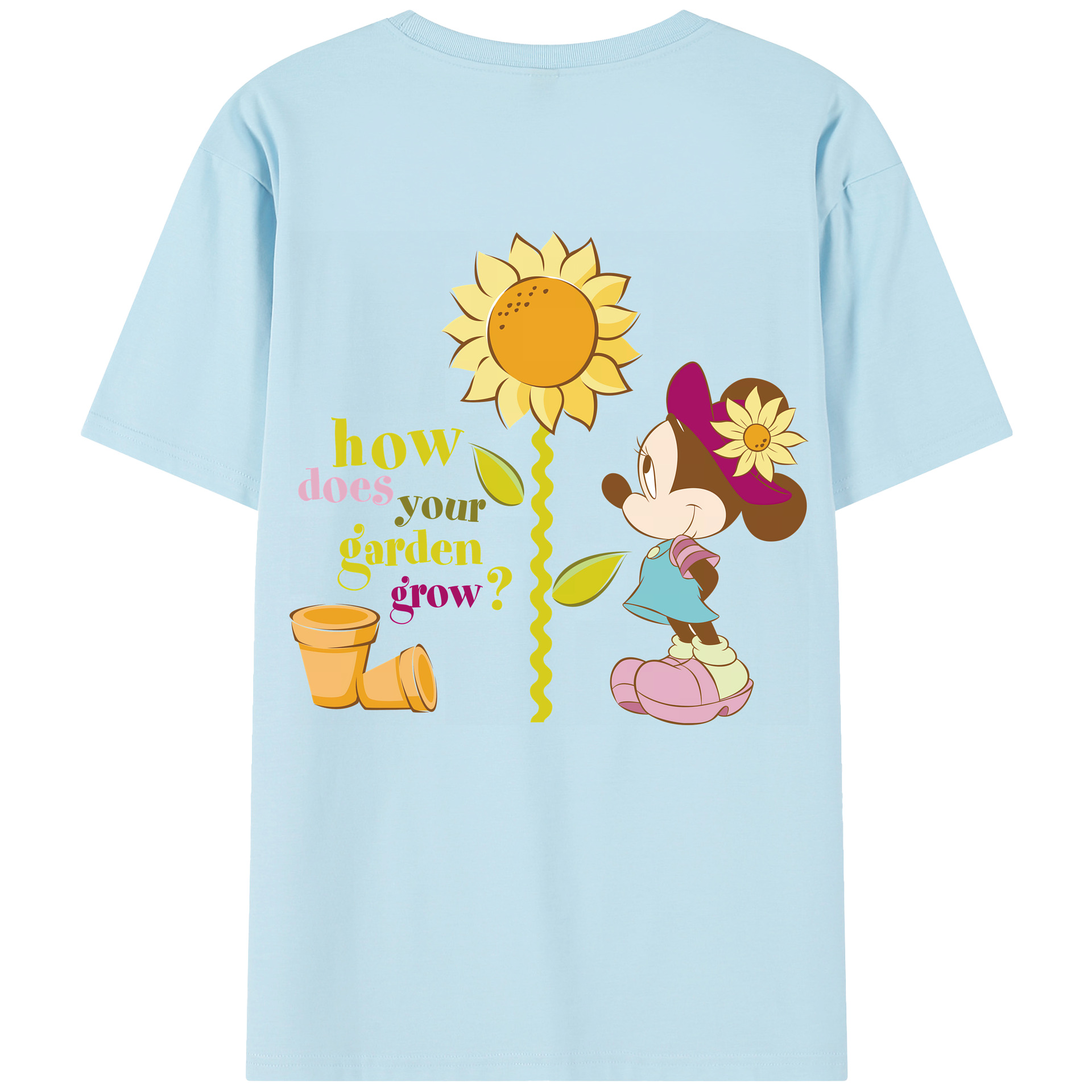 （画像用） ミッキーマウス Mickey Mouse 綿100％半袖Tシャツ（背面プリント）